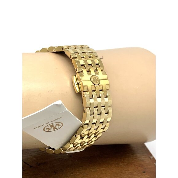 Tory Burch Women's Watch TBW1500 Robinson Cream Dial Gold Quartz Stainless Steel - Picture 10 of 14
